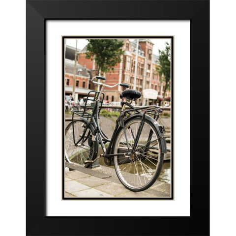 Dutch Bike Black Modern Wood Framed Art Print with Double Matting by Berzel, Erin