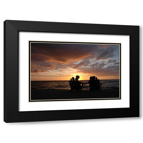 Honeymoon II Black Modern Wood Framed Art Print with Double Matting by Berzel, Erin