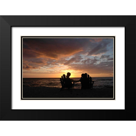 Honeymoon II Black Modern Wood Framed Art Print with Double Matting by Berzel, Erin