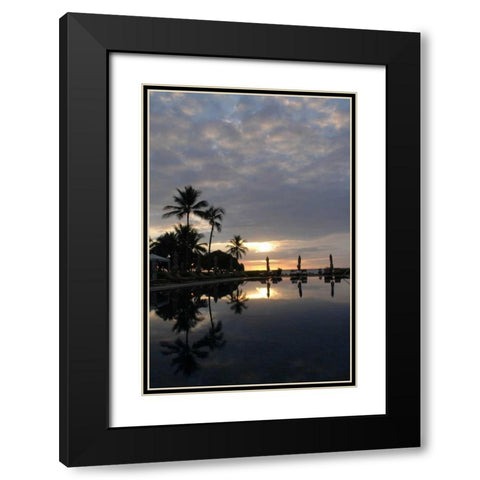 Tropical Paradise Black Modern Wood Framed Art Print with Double Matting by Berzel, Erin