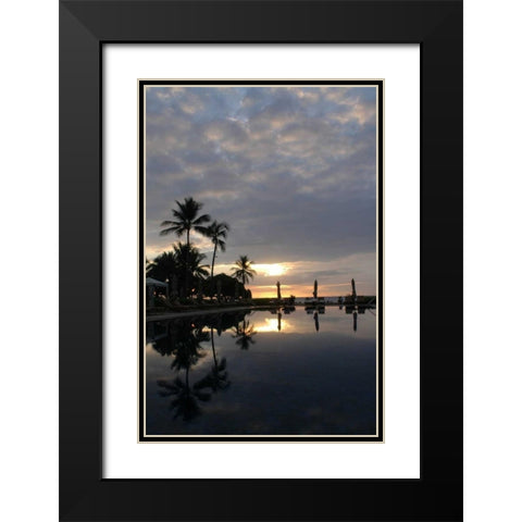 Tropical Paradise Black Modern Wood Framed Art Print with Double Matting by Berzel, Erin