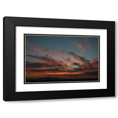 Cloudy Sunset I Black Modern Wood Framed Art Print with Double Matting by Berzel, Erin