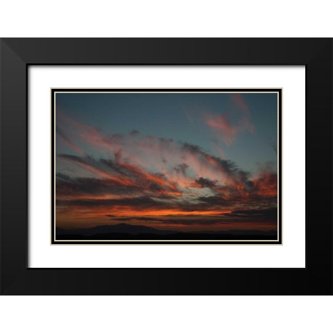 Cloudy Sunset I Black Modern Wood Framed Art Print with Double Matting by Berzel, Erin
