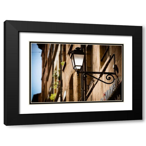 Street Lights in Lyon II Black Modern Wood Framed Art Print with Double Matting by Berzel, Erin