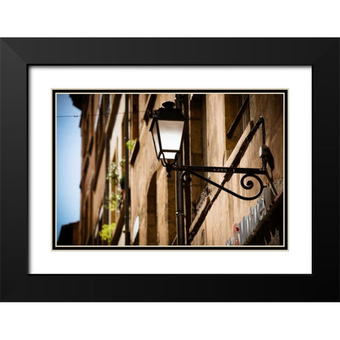 Street Lights in Lyon II Black Modern Wood Framed Art Print with Double Matting by Berzel, Erin
