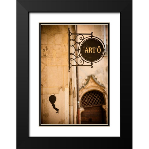 Place de Change Black Modern Wood Framed Art Print with Double Matting by Berzel, Erin