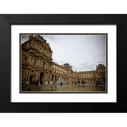 The Louvre II Black Modern Wood Framed Art Print with Double Matting by Berzel, Erin