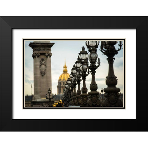 Pont Alexandre II Black Modern Wood Framed Art Print with Double Matting by Berzel, Erin