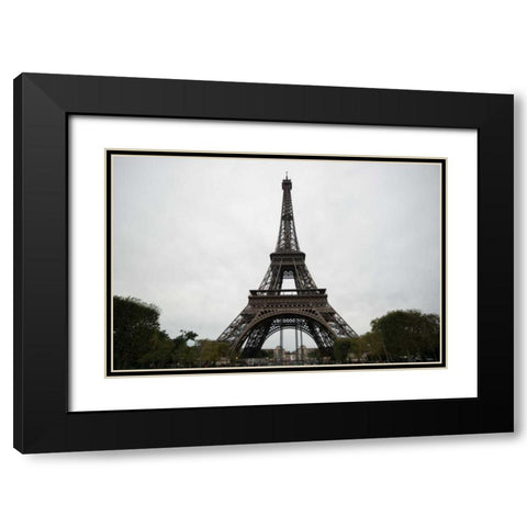 La Tour Eiffel I Black Modern Wood Framed Art Print with Double Matting by Berzel, Erin