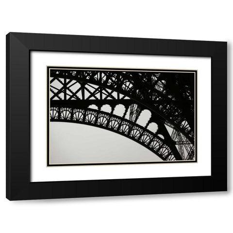 Eiffel Tower Latticework III Black Modern Wood Framed Art Print with Double Matting by Berzel, Erin
