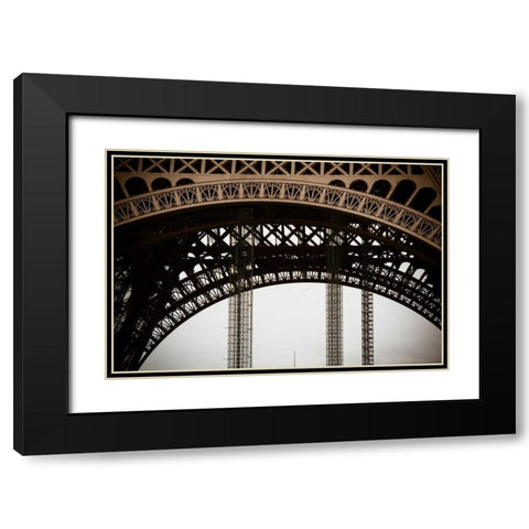 Eiffel Tower Arc II Black Modern Wood Framed Art Print with Double Matting by Berzel, Erin