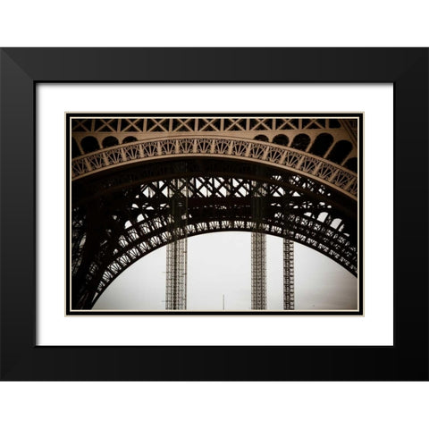 Eiffel Tower Arc II Black Modern Wood Framed Art Print with Double Matting by Berzel, Erin