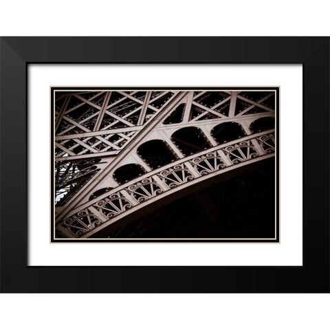 Eiffel Tower Detail I Black Modern Wood Framed Art Print with Double Matting by Berzel, Erin