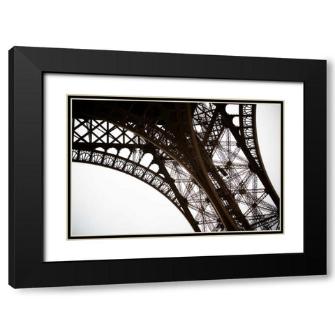 Eiffel Tower Framework I Black Modern Wood Framed Art Print with Double Matting by Berzel, Erin