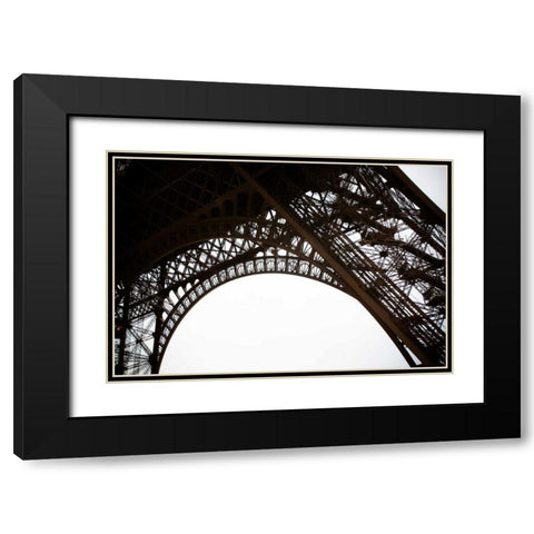 Eiffel Tower Framework II Black Modern Wood Framed Art Print with Double Matting by Berzel, Erin
