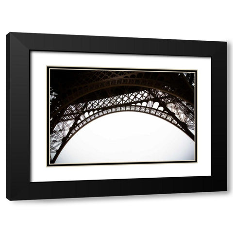 Eiffel Tower Framework III Black Modern Wood Framed Art Print with Double Matting by Berzel, Erin