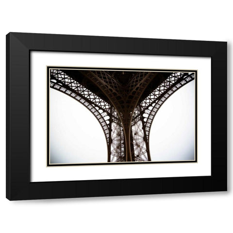 Eiffel Tower Framework IV Black Modern Wood Framed Art Print with Double Matting by Berzel, Erin