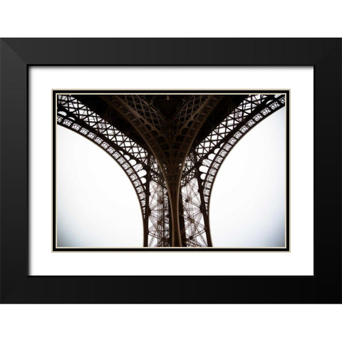 Eiffel Tower Framework IV Black Modern Wood Framed Art Print with Double Matting by Berzel, Erin
