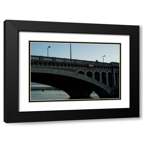 Wilson Bridge II Black Modern Wood Framed Art Print with Double Matting by Berzel, Erin