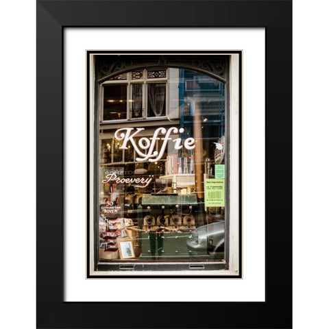 Amsterdam Reflections Black Modern Wood Framed Art Print with Double Matting by Berzel, Erin