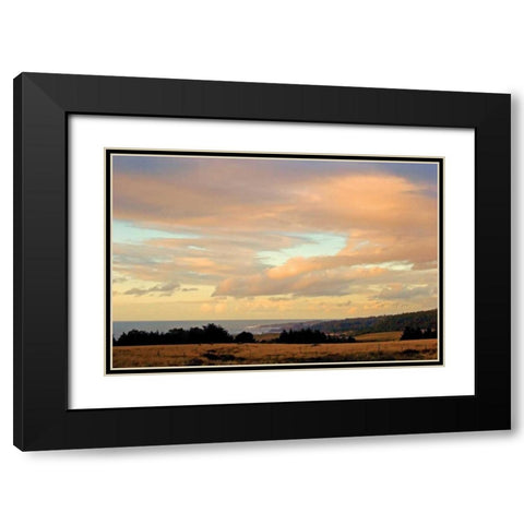 Evening Sky II Black Modern Wood Framed Art Print with Double Matting by Crane, Rita