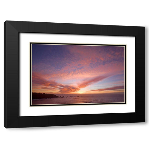 Sunset Sky I Black Modern Wood Framed Art Print with Double Matting by Crane, Rita