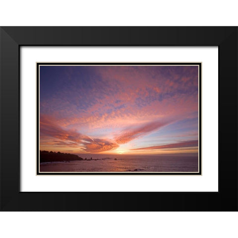 Sunset Sky I Black Modern Wood Framed Art Print with Double Matting by Crane, Rita