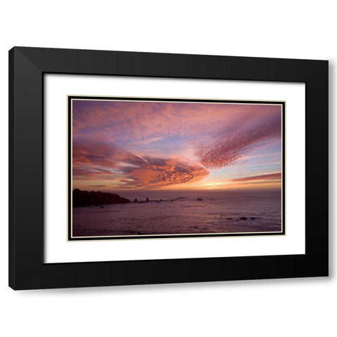 Sunset Sky II Black Modern Wood Framed Art Print with Double Matting by Crane, Rita