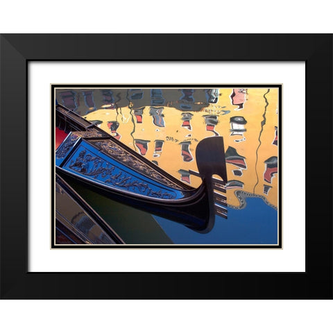 Gondolas and Reflections III Black Modern Wood Framed Art Print with Double Matting by Crane, Rita
