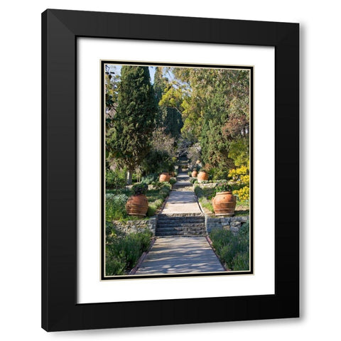 Italian Garden I Black Modern Wood Framed Art Print with Double Matting by Crane, Rita