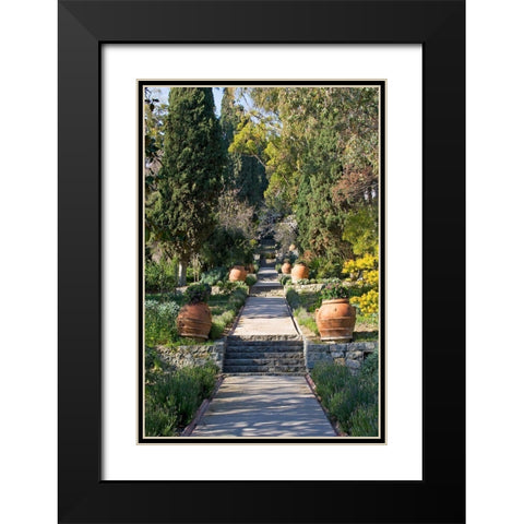 Italian Garden I Black Modern Wood Framed Art Print with Double Matting by Crane, Rita