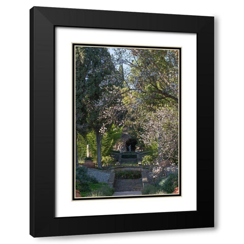 Italian Garden II Black Modern Wood Framed Art Print with Double Matting by Crane, Rita