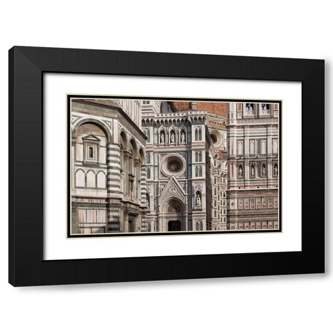 The Duomo Florence I Black Modern Wood Framed Art Print with Double Matting by Crane, Rita