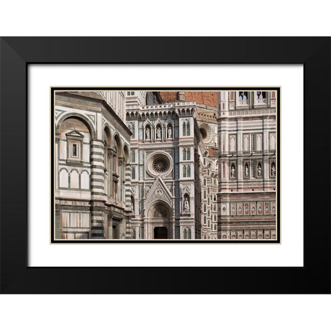 The Duomo Florence I Black Modern Wood Framed Art Print with Double Matting by Crane, Rita