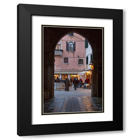 Venice Arches I Black Modern Wood Framed Art Print with Double Matting by Crane, Rita