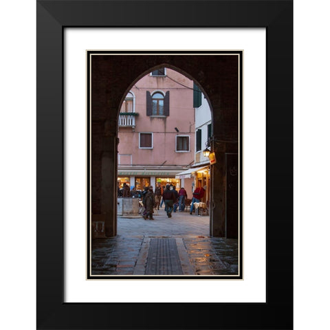 Venice Arches I Black Modern Wood Framed Art Print with Double Matting by Crane, Rita