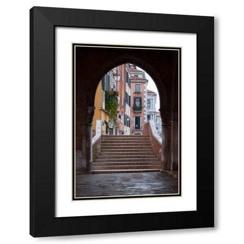 Venice Arches II Black Modern Wood Framed Art Print with Double Matting by Crane, Rita