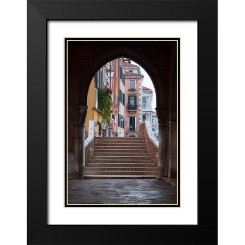 Venice Arches II Black Modern Wood Framed Art Print with Double Matting by Crane, Rita