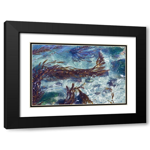 Mermaid Tresses II Black Modern Wood Framed Art Print with Double Matting by Crane, Rita
