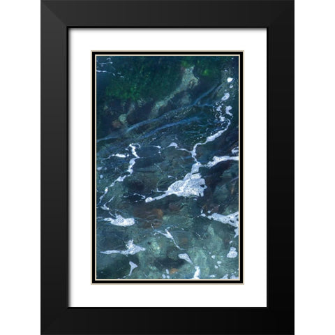 Seafoam III Black Modern Wood Framed Art Print with Double Matting by Crane, Rita
