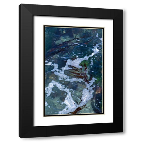Seafoam IV Black Modern Wood Framed Art Print with Double Matting by Crane, Rita
