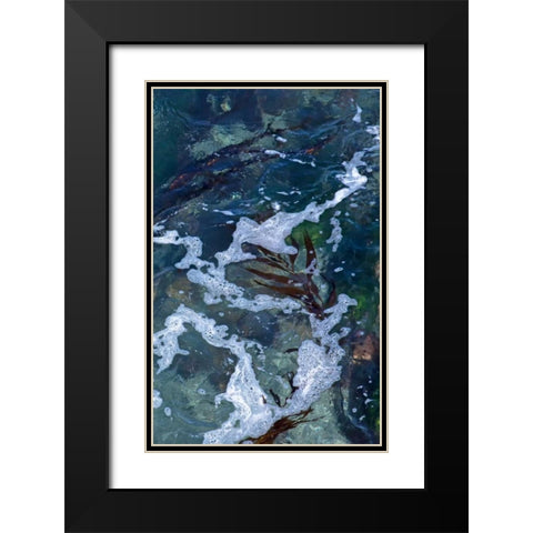 Seafoam IV Black Modern Wood Framed Art Print with Double Matting by Crane, Rita