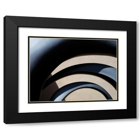 Architectural Abstract II Black Modern Wood Framed Art Print with Double Matting by Christensen, Jim