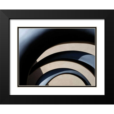 Architectural Abstract II Black Modern Wood Framed Art Print with Double Matting by Christensen, Jim