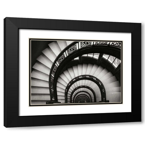 Rookery Stairwell Black Modern Wood Framed Art Print with Double Matting by Christensen, Jim