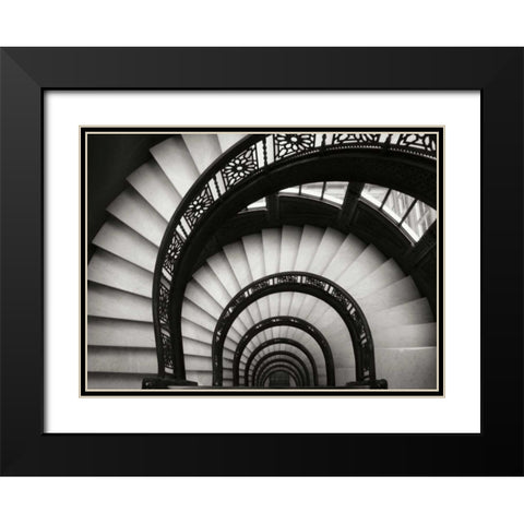 Rookery Stairwell Black Modern Wood Framed Art Print with Double Matting by Christensen, Jim