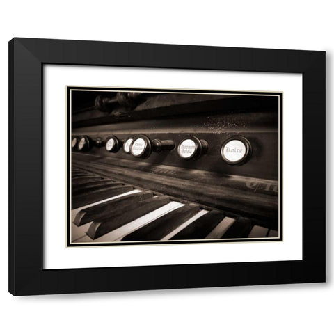 Organ II Black Modern Wood Framed Art Print with Double Matting by Christensen, Jim