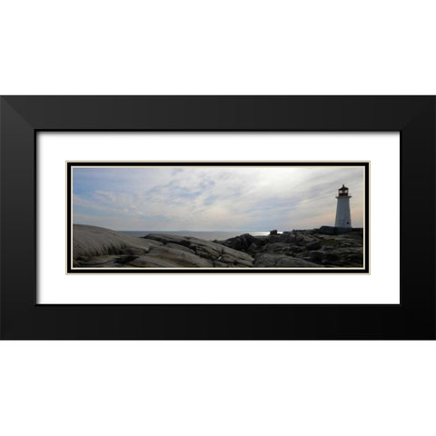 Lighthouse II Black Modern Wood Framed Art Print with Double Matting by Christensen, Jim