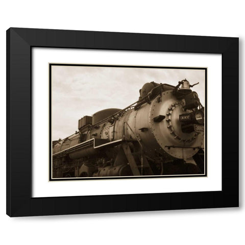 Train I Black Modern Wood Framed Art Print with Double Matting by Christensen, Jim