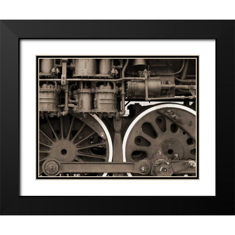 Train II Black Modern Wood Framed Art Print with Double Matting by Christensen, Jim